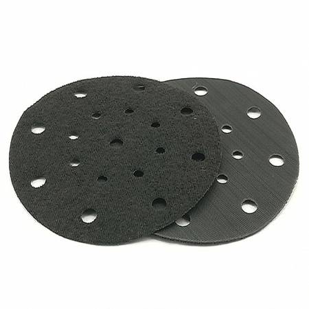 Box of 10 protective discs, 15 holes, D150 mm velour - Velcro